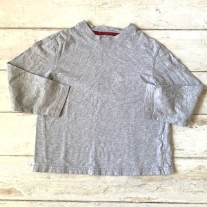 Boys 5T Gray Long Sleeve Shirt Plain Tee Kids Toddler Clothes Arizona Brand 5